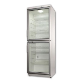 Orima ORCD-350 Vitrine Independente, 350 L, 6 Prateleiras, 2 Zonas, Portas de Vidro, Branco - 5603883209659