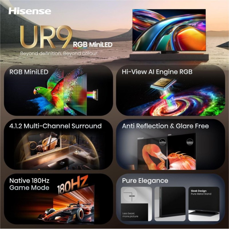 HISENSE - RGB-MiniLED  Smart TV 4K 85UR9S