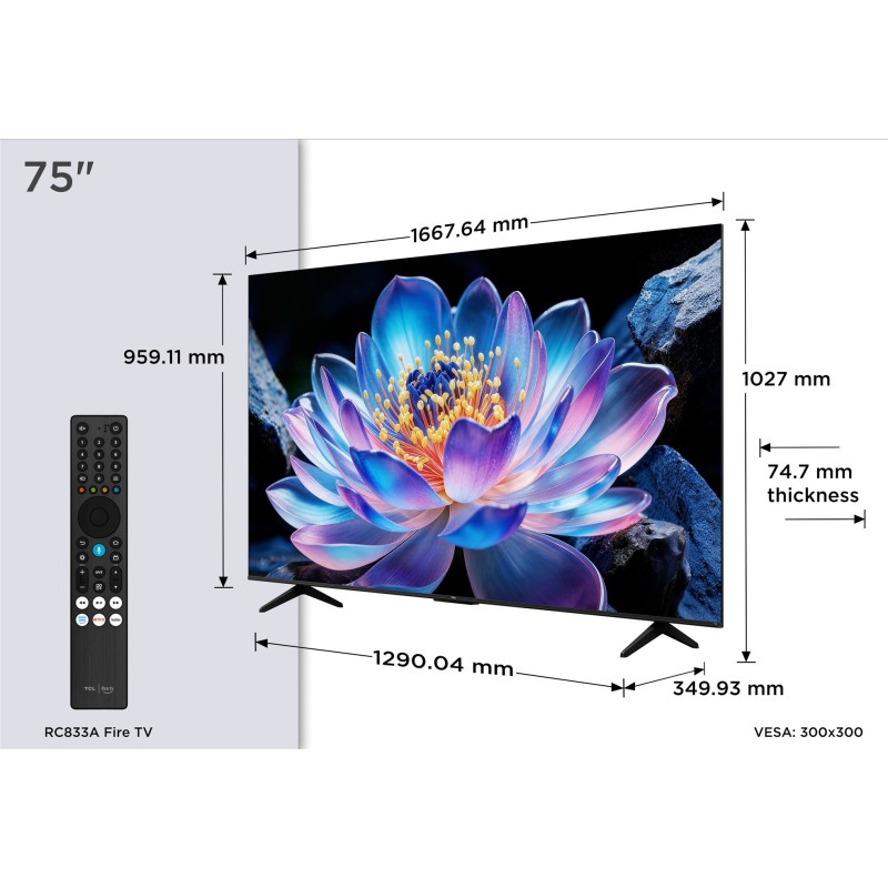 TCL - QLED Smart Fire TV 4K 75V6D