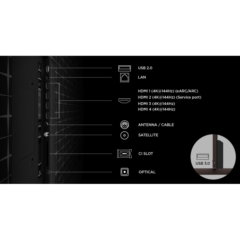 TCL - SQD-MINILED Smart GoogleTV Flat-Thin 75X11L