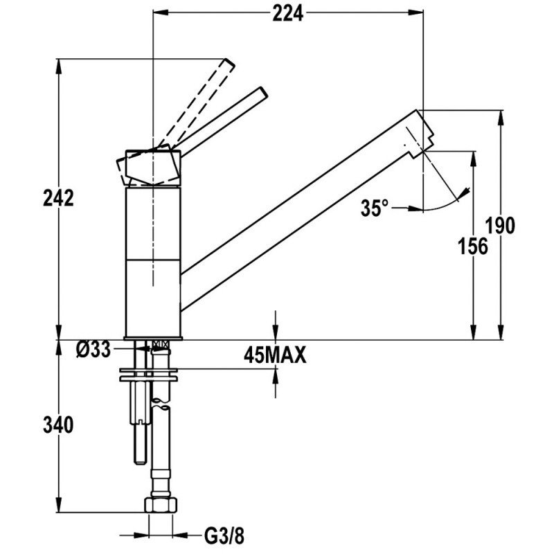 TEKA - Misturadora AUK 913 cromada
