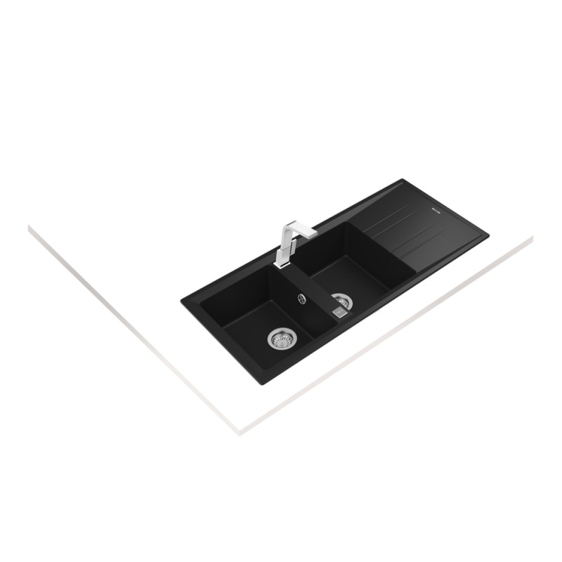 TEKA -Lava Louças STONE 80 B-TG 2C 1E BLACK CARBON