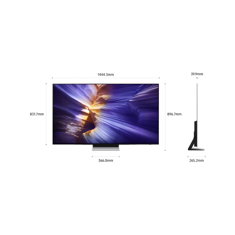 Samsung TQ65S90FAT OLED TV Plano 165,1 cm (65") 4K Ultra HD, Smart TV, Wi-Fi, Ethernet, LAN, Bluetooth, Preto - TQ65S90FATXXC - 8806097084525