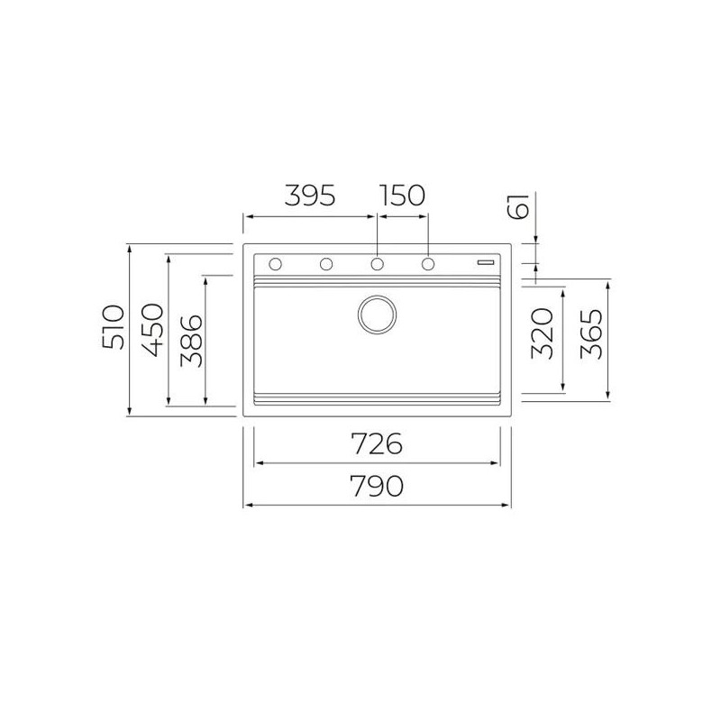 TEKA - Lava-Loiças NOVA 80 WS-TG 1C BLACK Maestro 115230057