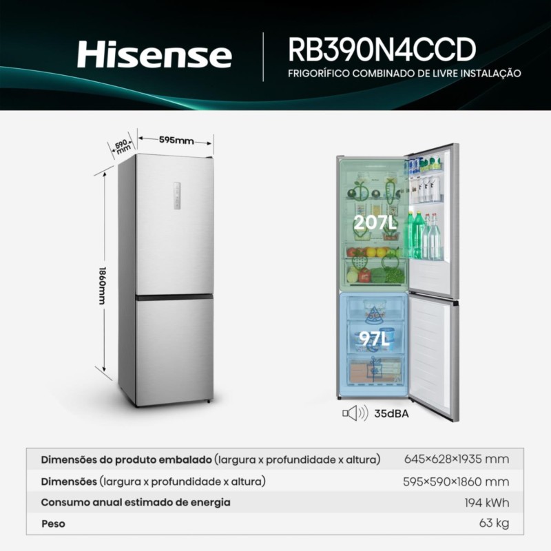 HISENSE - Combinado RB390N4CCD