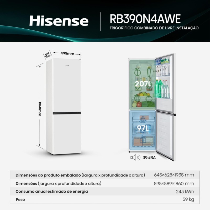 HISENSE - Combinado RB390N4AWE