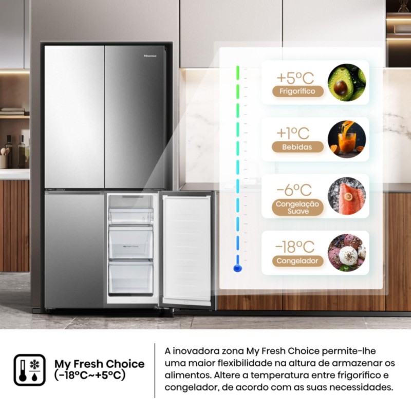 HISENSE - Side by Side 4 Portas RQ5P470SEIE