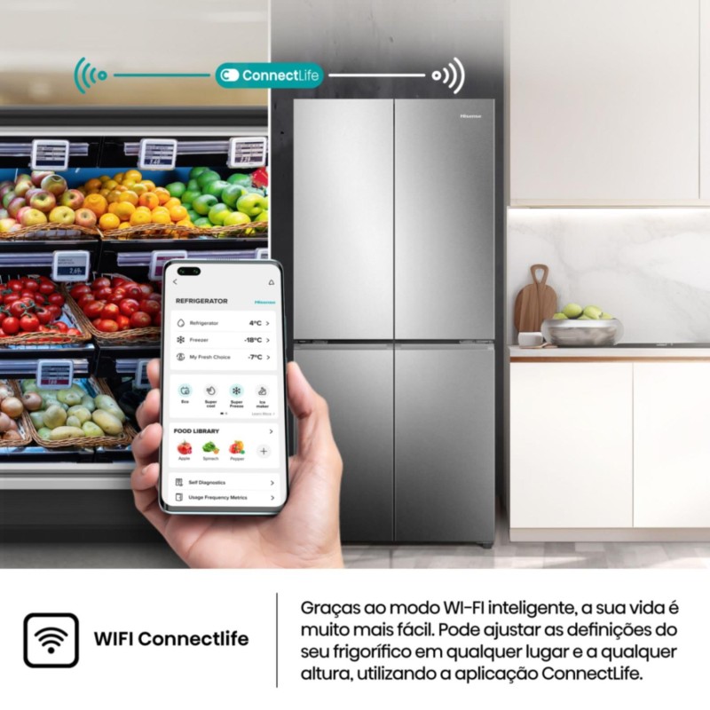 HISENSE - Side by Side 4 Portas RQ5P470SEIE