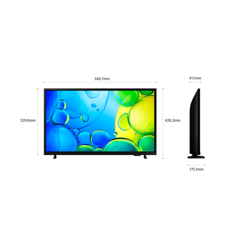 Samsung TU24F6005FK LED TV Plano 61 cm (24") Full HD, Smart TV, Wi-Fi, Ethernet, LAN, Bluetooth, Preto - TU24F6005FKXXC - 8806097238225