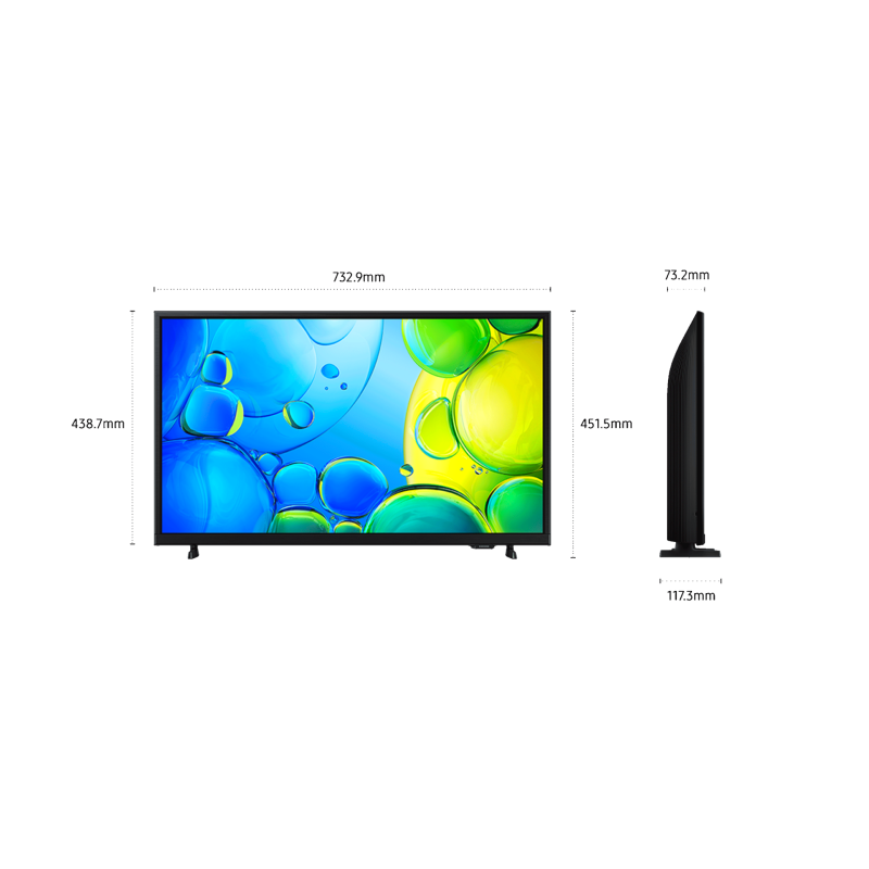 Samsung TU32F6005FK LED TV Plano 81,3 cm (32") Full HD, Smart TV, Wi-Fi, Ethernet, LAN, Bluetooth, Preto - TU32F6005FKXXC - 8806097057192