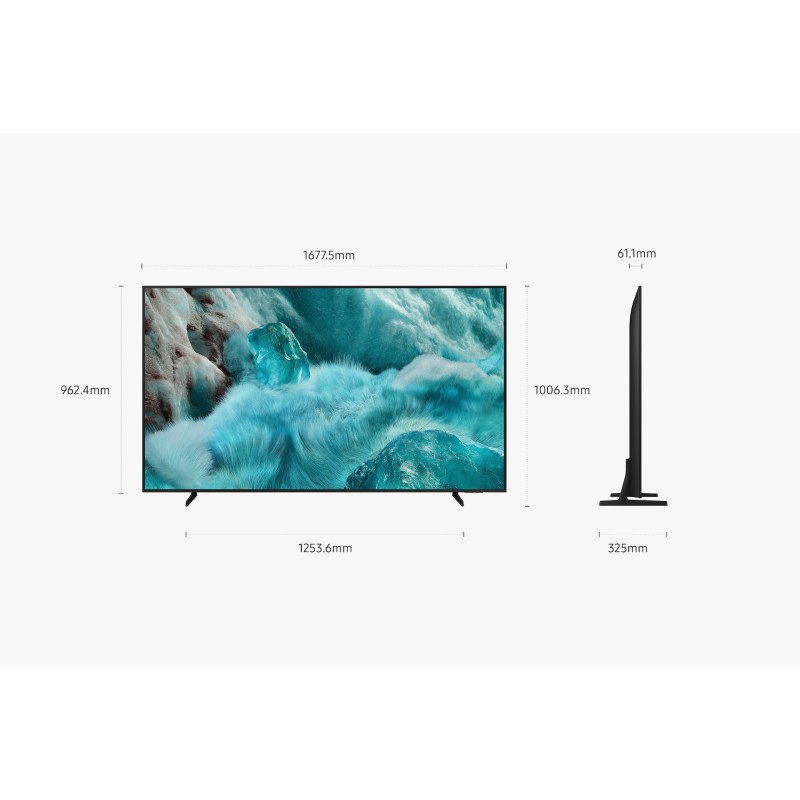 Samsung TQ75Q7FAAU QLED TV Plano 190,5 cm (75") 4K Ultra HD, Smart TV, Wi-Fi, Ethernet, LAN, Bluetooth, Preto - TQ75Q7FAAUXXC - 8806097122586