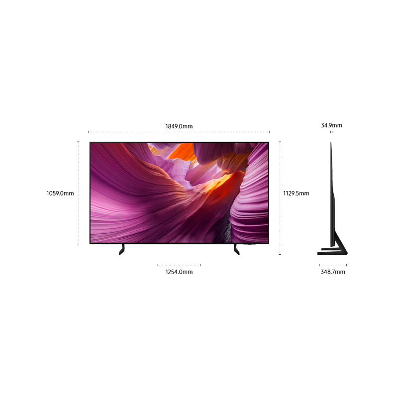 Samsung TQ83S85FAE OLED TV Plano 211 cm (83") 4K Ultra HD, Smart TV, Wi-Fi, Ethernet, LAN, Bluetooth, Preto - TQ83S85FAEXXC - 8806097057475