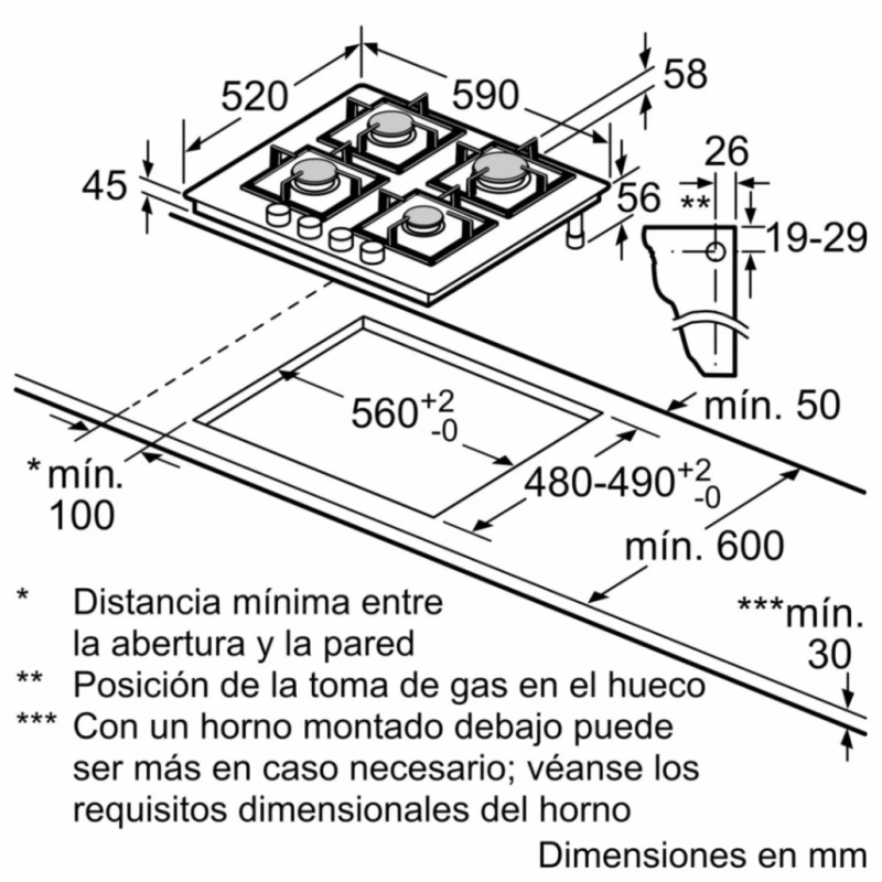 SIEMENS - Placa Gás IQ500 EP6A6PI10