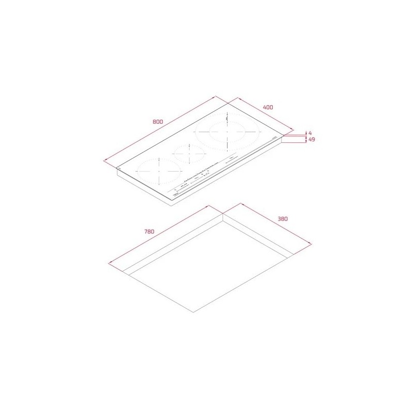 TEKA - Placa Ind. IZC 83620 MST BK Maestro 112500039