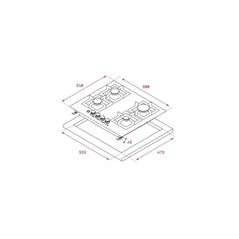 TEKA - Placa EFX 60.1 2G 2H AI AL BTN 112610036