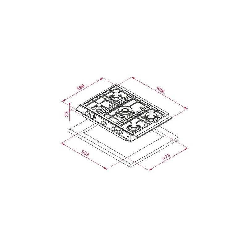 TEKA - Placa EX 70.1 5G AI AL DR CI BTN 112610043