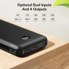 Veger VG-W2081 Powerbank Li-Polymer 20000 mAh PD, 22.5W, USB-A, USB-C, LCD, Preto - 6977525753251