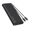 Veger VG-W2503-T130 Powerbank Li-Polymer 25000 mAh PD, QC, Fast Charge, 130W, USB-A, USB-C, Lightning, LCD, Preto - 6970453556116