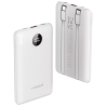 Veger VG-W1170-W Powerbank Li-Polymer 10000 mAh PD, 22.5W, USB-A, USB-C, Lightning, LCD, Branco - 6970453559872