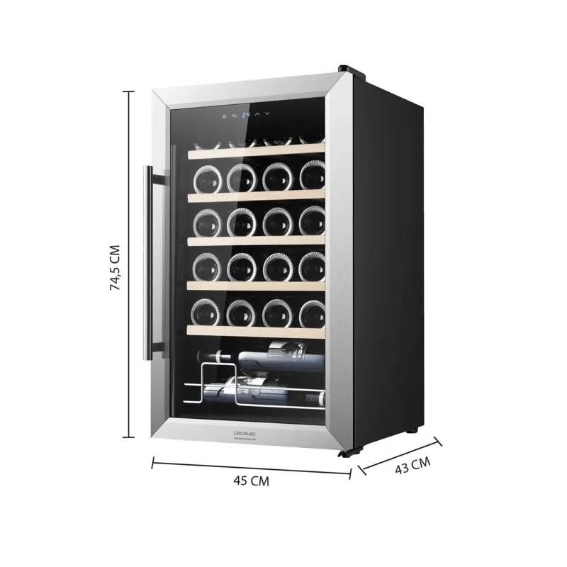 CECOTEC - Cave de Vinho GrandSommelier 2450 Inox Compressor 125