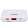 Veger VG-W1170-W Powerbank Li-Polymer 10000 mAh PD, 22.5W, USB-A, USB-C, Lightning, LCD, Branco - 6970453559872