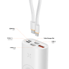 Veger VG-W1162S Powerbank Li-Ion 10000 mAh PD, 25W, USB-A, USB-C, Lightning, MagSafe, Branco - 6970453556123