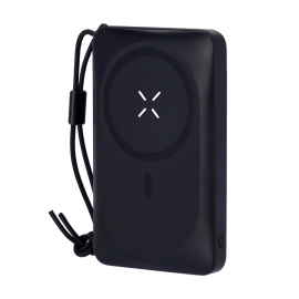 Veger VG-W1151-B Powerbank Li-Polymer 10000 mAh PD, 20W, USB-A, USB-C, Lightning, MagSafe, Fast Charge, Preto - 6970453555812