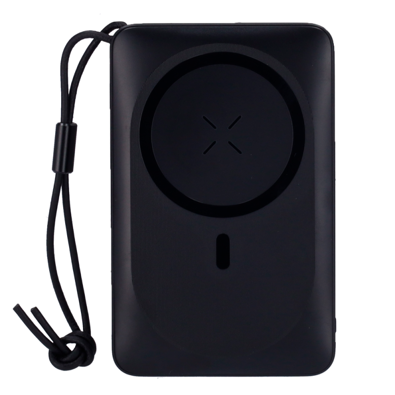 Veger VG-W1151-B Powerbank Li-Polymer 10000 mAh PD, 20W, USB-A, USB-C, Lightning, MagSafe, Fast Charge, Preto - 6970453555812