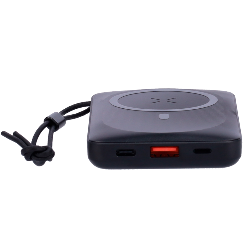 Veger VG-W1151-B Powerbank Li-Polymer 10000 mAh PD, 20W, USB-A, USB-C, Lightning, MagSafe, Fast Charge, Preto - 6970453555812
