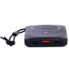 Veger VG-W1151-B Powerbank Li-Polymer 10000 mAh PD, 20W, USB-A, USB-C, Lightning, MagSafe, Fast Charge, Preto - 6970453555812