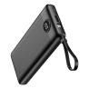 Veger VG-W1116 Powerbank Li-Polymer 10000 mAh, USB-A, USB-C, Lightning, Micro-USB, LCD, Preto - 6970453554204
