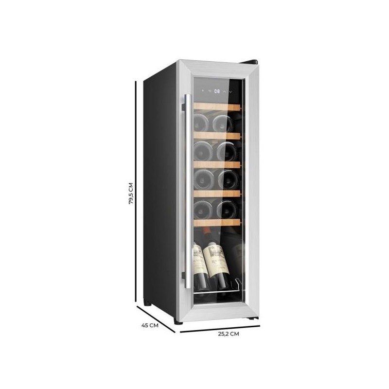 CECOTEC - Garrafeira Vinoteca GrandSommelier 1250 CoolWood Compressor 230