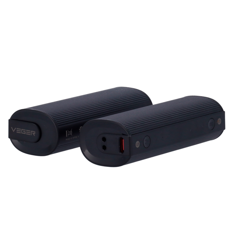 Veger VG-W0587 Powerbank Li-Polymer 5000 mAh, 15W, USB-C, LCD, Função Aquecedor de Mãos, Policarbonato à Prova de Fogo, Preto - 6977525751363