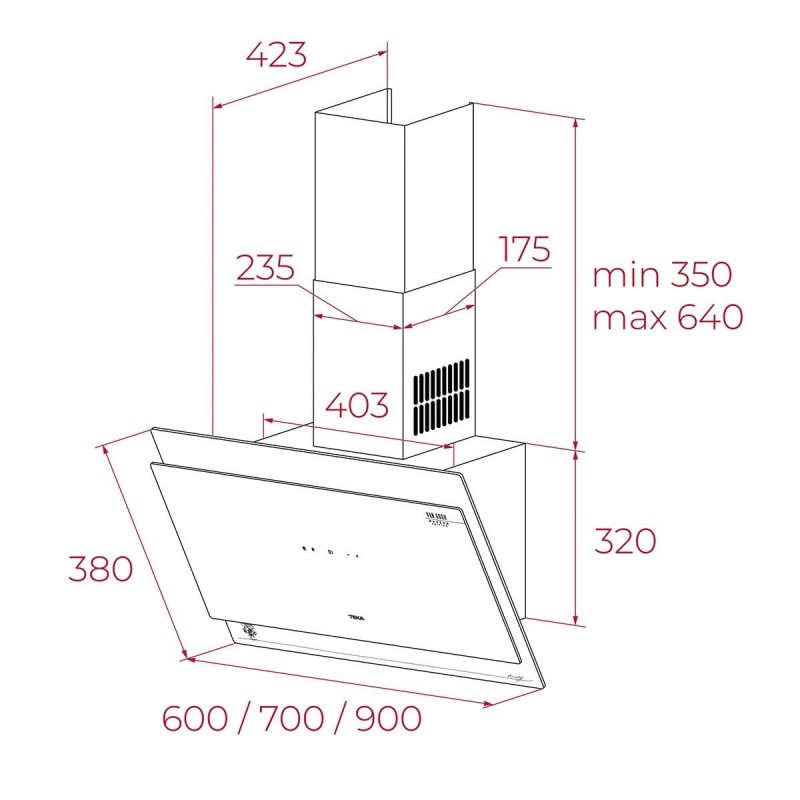 TEKA - Chaminé DVT 78660-VG TOS-DE2 Maestro 112930074