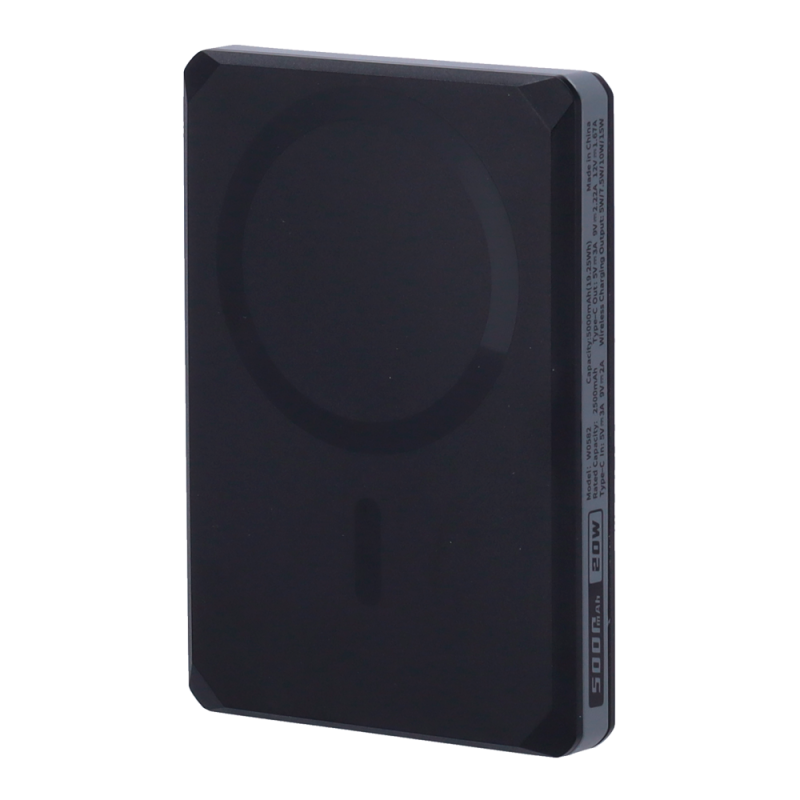 Veger VG-W0582 Powerbank Li-Polymer 5000 mAh PD, 20W, USB-C, Wireless, MagSafe, Preto - 6977525750342