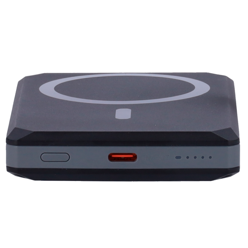 Veger VG-W0582 Powerbank Li-Polymer 5000 mAh PD, 20W, USB-C, Wireless, MagSafe, Preto - 6977525750342
