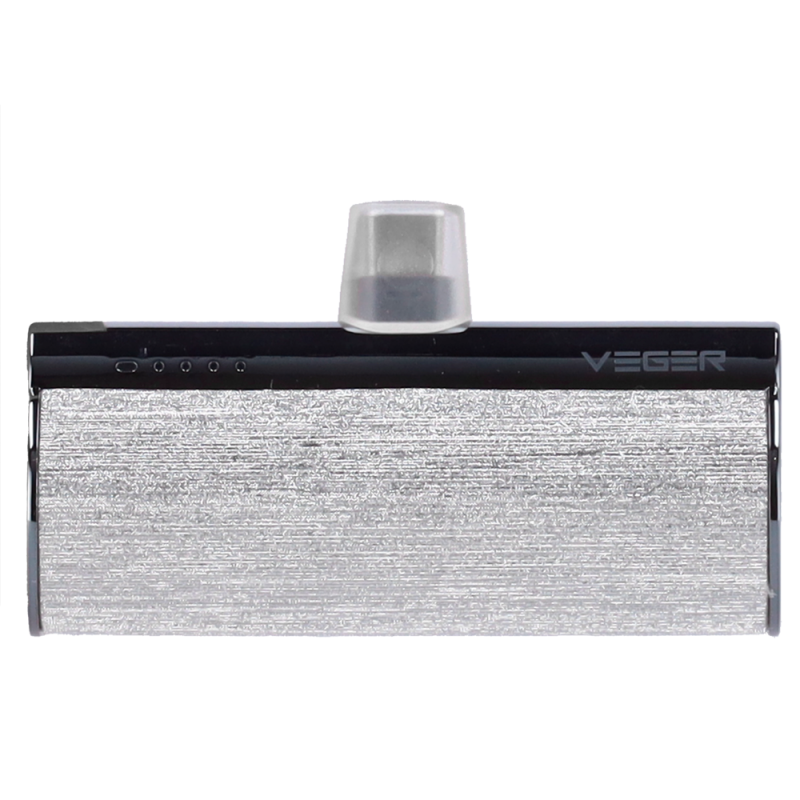 Veger VG-W0573-S Powerbank Li-Ion 5000 mAh, 12W, USB-A, USB-C, LED, Prata - 6970453558493
