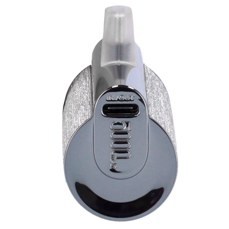 Veger VG-W0573-S Powerbank Li-Ion 5000 mAh, 12W, USB-A, USB-C, LED, Prata - 6970453558493