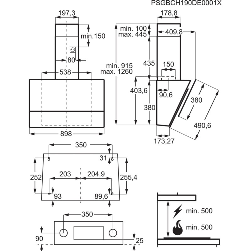 ELECTROLUX - Chaminé LFV619K