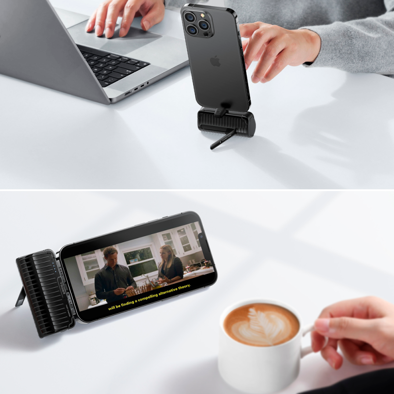 Veger VG-W0558P Powerbank Li-Ion 5000 mAh PD, 20W, USB-C, Lightning, LED, Preto - 6970453556826