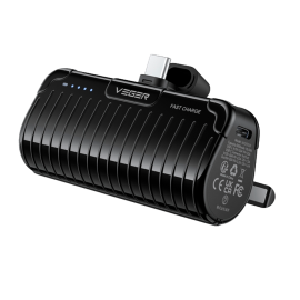 Veger VG-W0558 Powerbank Li-Ion 5000 mAh PD, 20W, USB-C, LED, Preto - 6970453558448