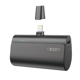 Veger VG-W0556P Powerbank Li-Ion 5000 mAh PD, 20W, USB-C, Lightning, LED, Preto - 6970453555058