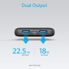 Anker ANK-POWERCORE3-SENSE-B Powerbank Li-Polymer 10000 mAh PD, 22.5W, USB-A, USB-C, LCD, Preto - 194644077983