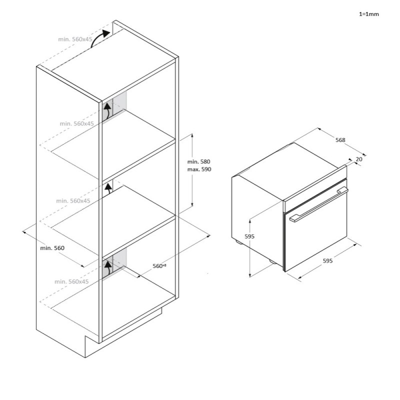 CANDY - Forno CA6 NP3T3 HTB