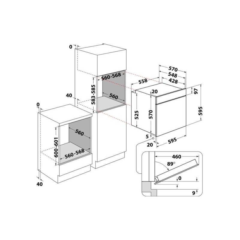HOTPOINT - Forno Multifunções HAO 458HSU1 B