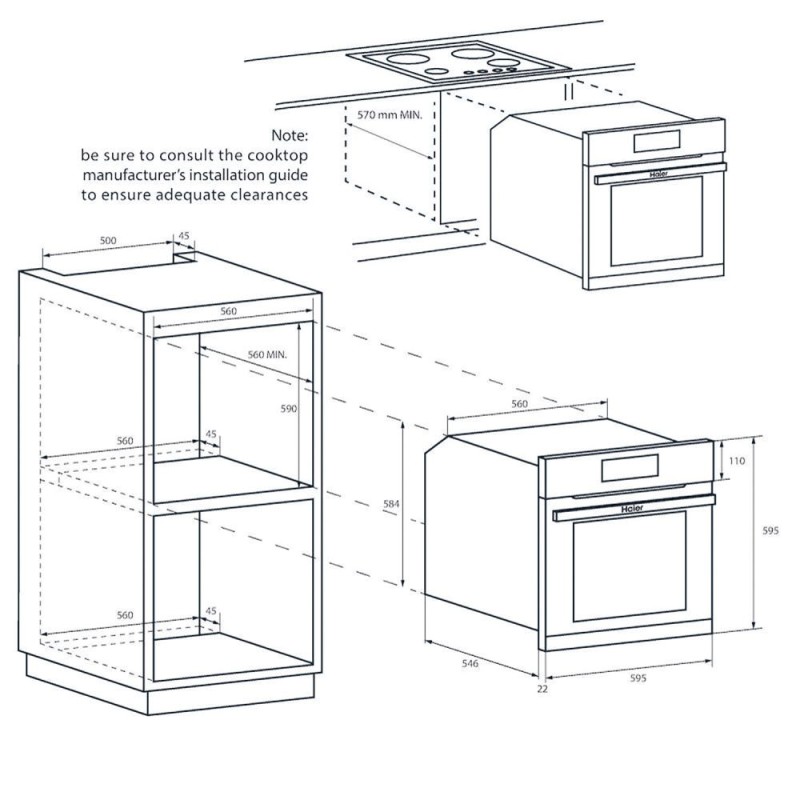HAIER - Forno HWO60SM2B9BH