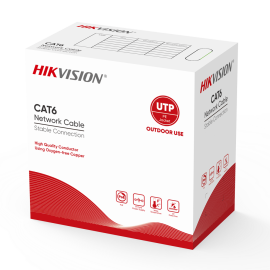 Hikvision DS-1LN6OUTPE Black Bobine de Cabo UTP, 305 m, Cat6, Cobre, Exterior, Preto - 6942160439730