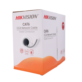 Hikvision DS-1LN6UU/CCA Bobine de Cabo UTP, 305 m, Cat6, CCA, Eca/UL CM, Interior, Cinzento - 6942160437132