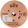 Uniview UV-UTP6A-300-BC23AWG-DCA-R-W Bobine de Cabo U/UTP, 305 m, Cat6A, Cobre, Dca-s2,d2,a2, LSZH, Interior, Branco Cinzento - 8435325486239
