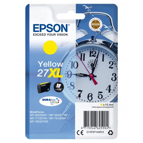 Tinteiro EPSON Serie 27XL Amarelo WF-3xxx/WF-7xxx - C13T27144012